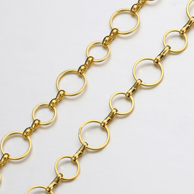 Meter 8mm 10mm Circle Link Chain Silver Gold Plated o-shaped Loop Chain for Jewelry Making DIY Necklace Bracelet Chain Accesso
