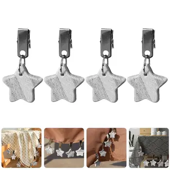 4 pièces nappe poids marbre Table couverture poids anti-dérapant extérieur rideau douche pendentif draperie poids Table couverture Clips 1