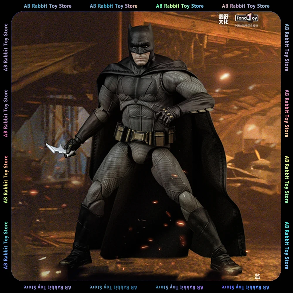 

7 Inch Original Fondjoy DC Batman Movie Figures BVS Light Armor Big Ben Batman Action Figurine 1/9 DC Multiverse Model Doll Toys
