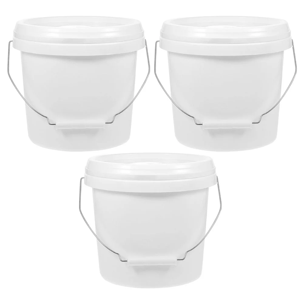 

3 Pcs Paint Bucket Chemical Cleaning Trash Can Buckets for Painting Plastic Barrel
