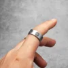 Saint Benedict Exorcism Ring Cross Amulet 316L Stainless Steel Mens Rings Rock for Male Friend Jewelry Creative Gift Wholesale 4
