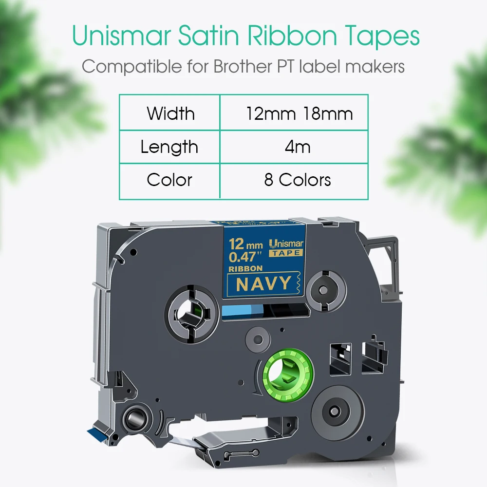 Brother 새틴 리본 테이프 용 12/18mm TZe-RN34 TZe-RE34 TZe-RE31 TZe-RE44 TZe-RN44 Brother Ptouch와 호환되는 프린터 리본