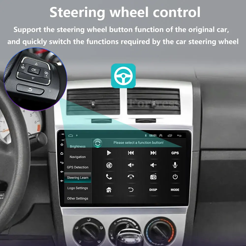 Radio de coche Android 16 para Dodge calibre Jeep Compass 1 MK Patriot 2006 - 2010 unidad principal 4G LTE 5G WIFI QLED BT Qualcomm 2DIN NAVI 4