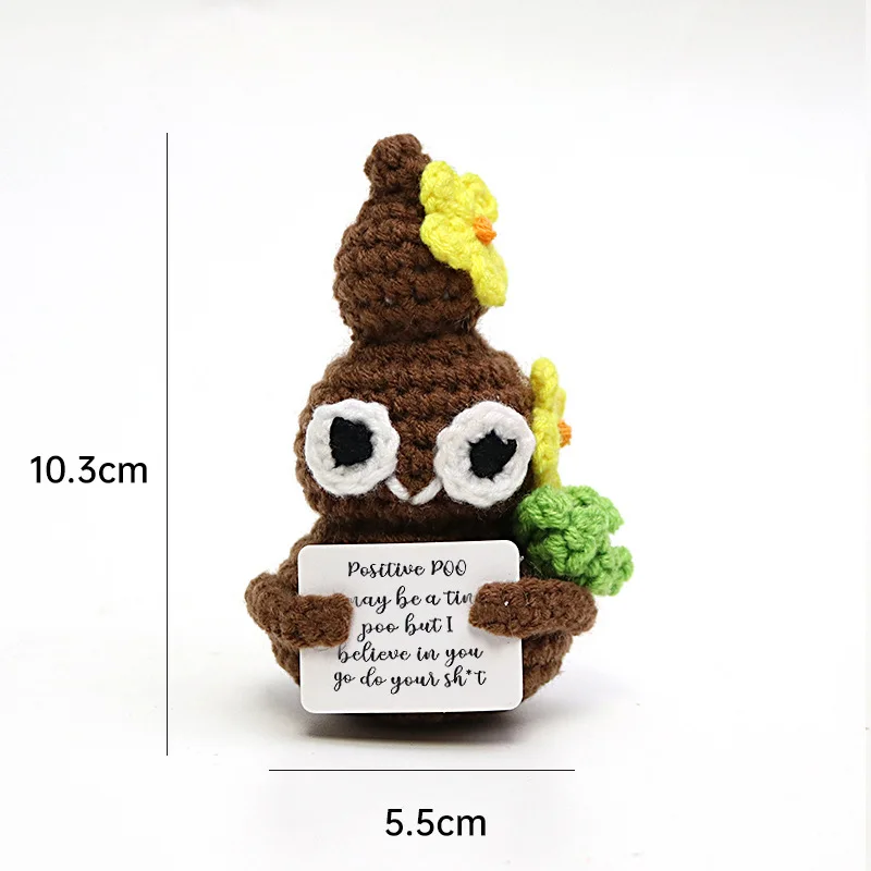 Kreative gehäkelte Tierpuppe, niedliche emotionale Unterstützung, Strickpuppe, Freunde, Geschenk – Detail 10