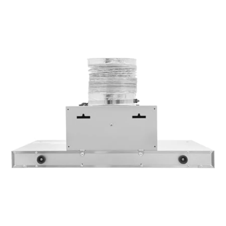 24 inch Under Cabinet Range Hood with 350CFM 3 Speed Exhaust Fan Wall Mount Cooker Hood with LED Light for Kitchen Ventilation