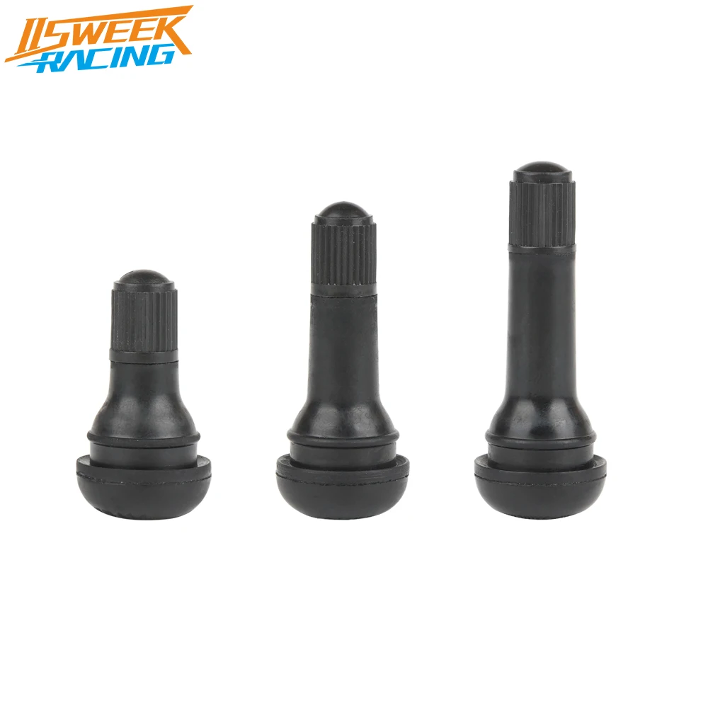 4pcs Tr412 Tr413 Tr414 Tubeless Tire Valve Stems Black Rubber Snapin