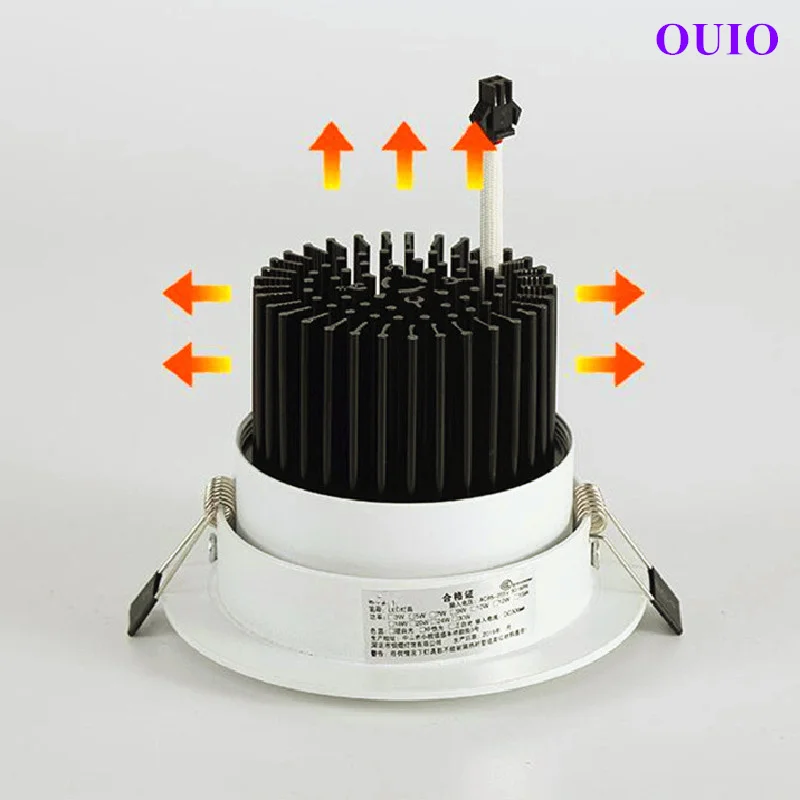 led ceiling light ceiling light Recessed Round Dimmable LED Downlights 20W 15W 12W 9W 7W 5W COB Ceiling Lamps Spot Lights AC90~260V Indoor Lighting Power Driver