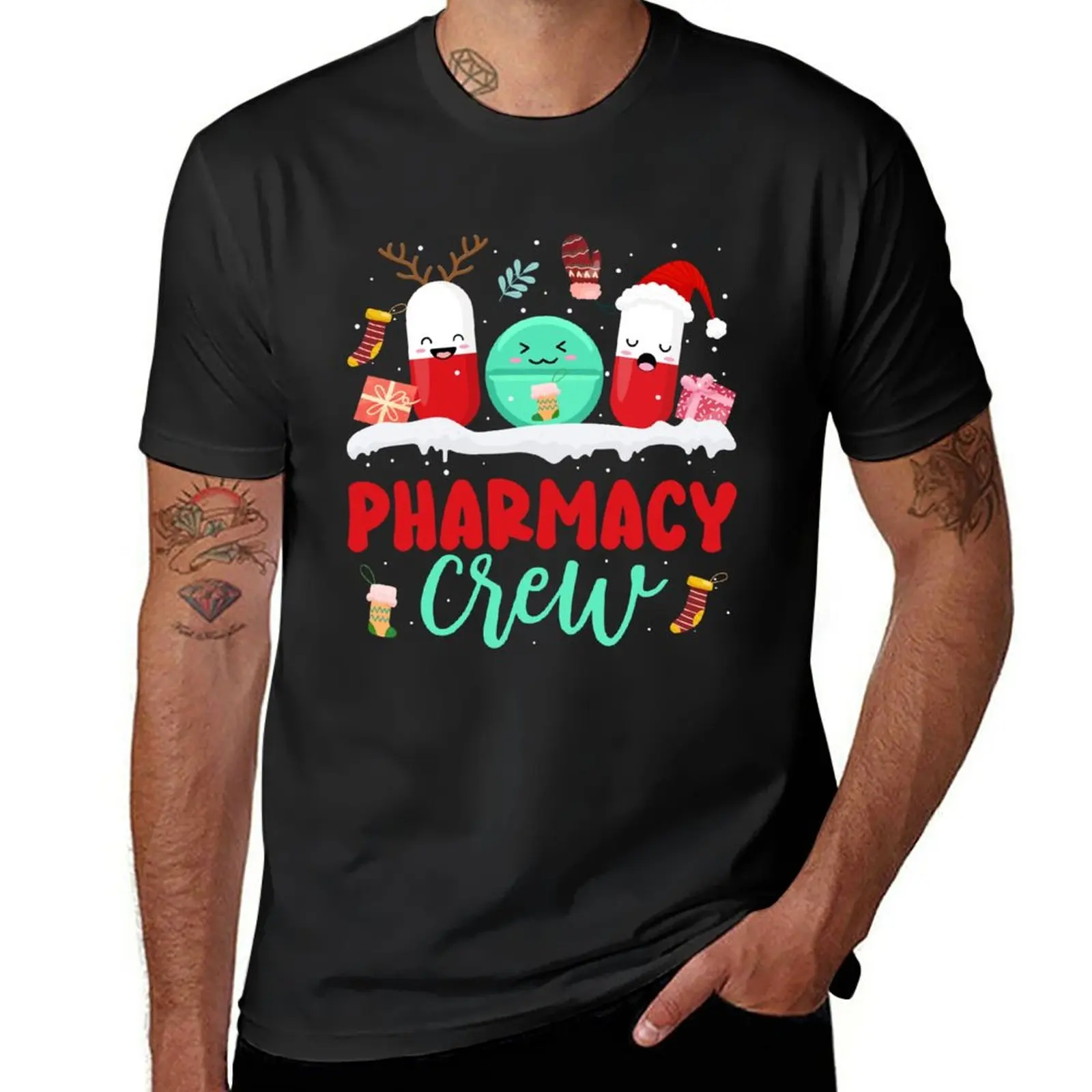 Christmas Pharmacy Crew Buon Natale, Farmacia Squad, Farmacia Tech Farmacista Regalo, T-Shirt Natalizia Farmacia