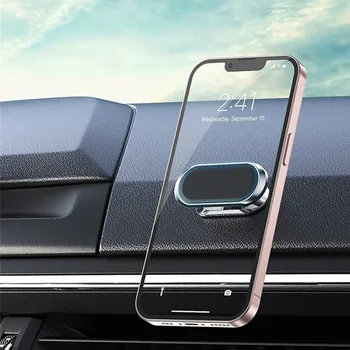 New Magnetic Car Phone Holder For iPhone 15 14 13 12 11 Samsung Redmi Mobile Cell Phone Holder Stand Magnet Mount Bracket In Car 5