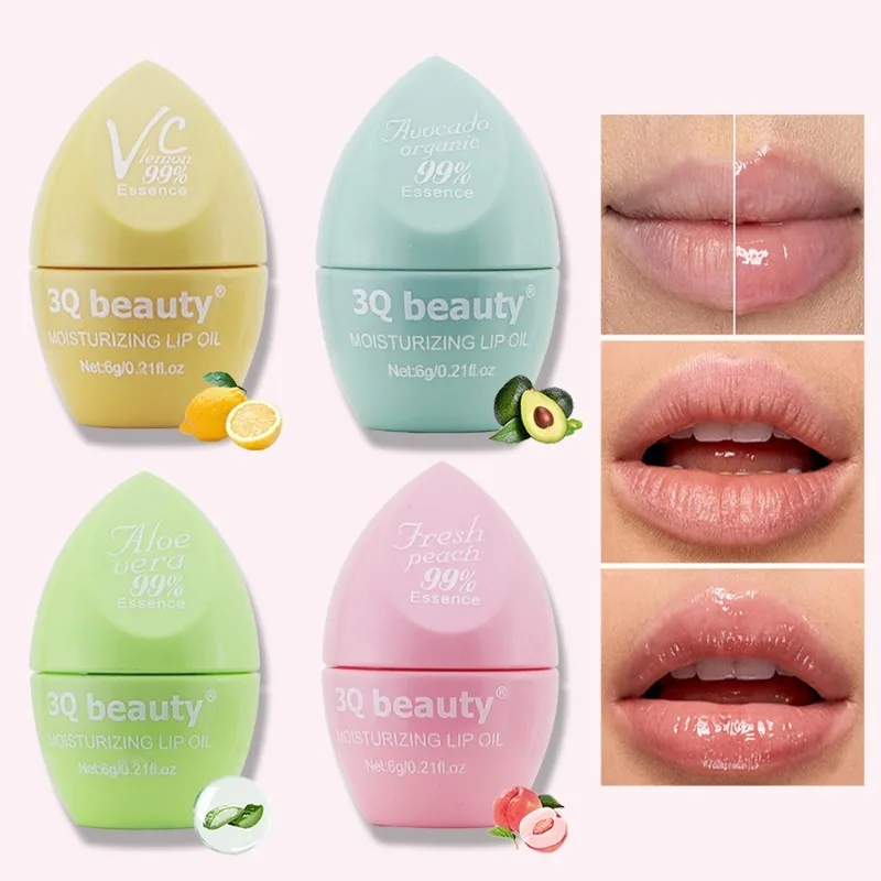 

3qbeauty фруктовый ароматизатор меняющее цвет масло для губ верхний макияж увлажняющая долговечная увлажняющая уменьшающая линии губ
