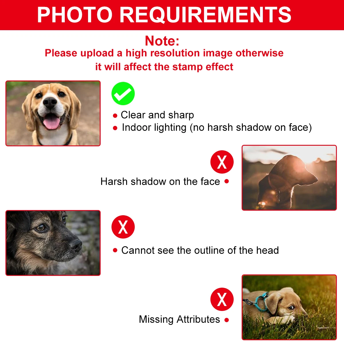 pet portrait stamps DIY dog shaped stamps personalized cat and dog souvenir gifts large-sized 5-color ink