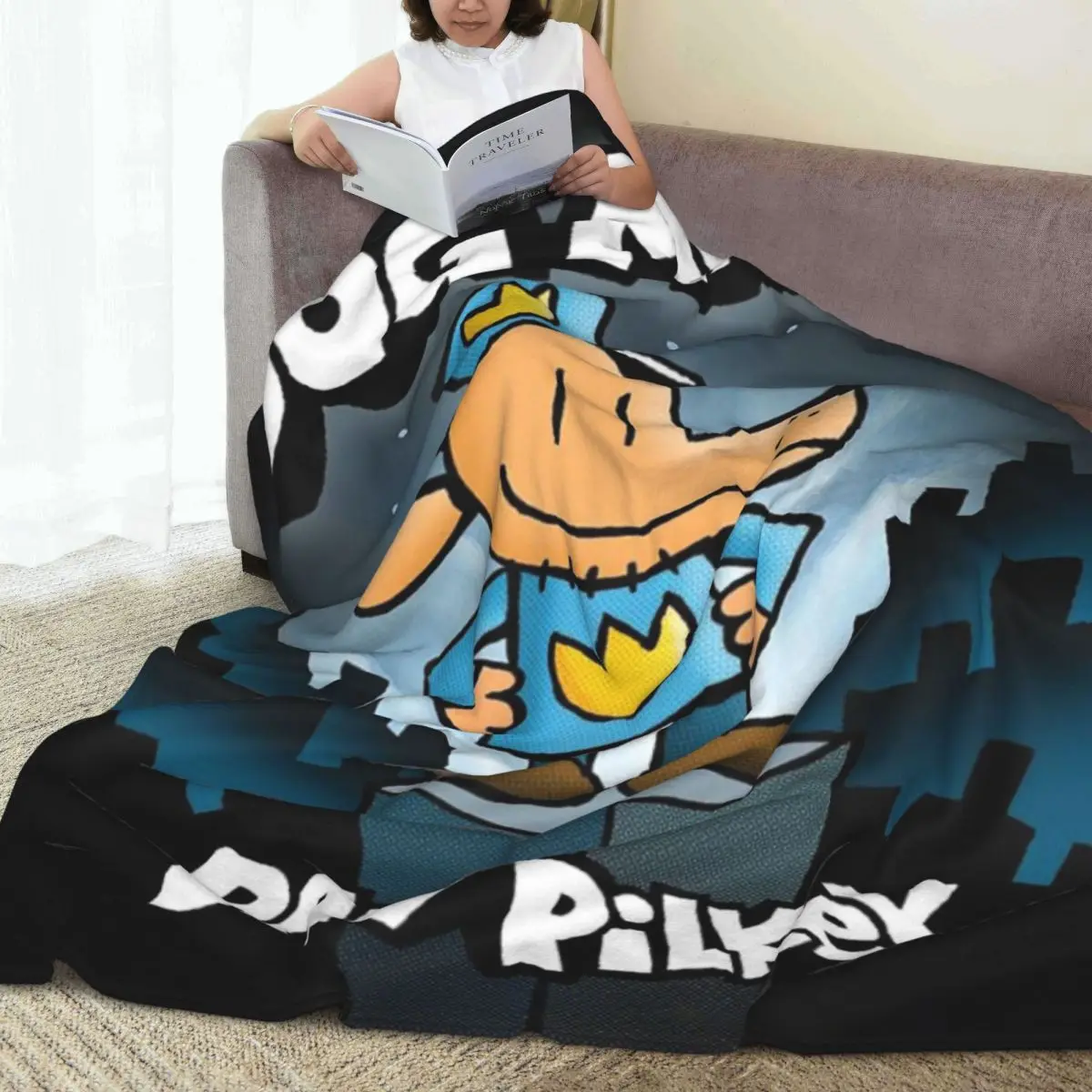 Throw Blanket Dog Man Dogman And Friend Micro Fleece Blanket Four Sizes Cartoon Portable Suitable For Sofa AntiPilling Blanket 2