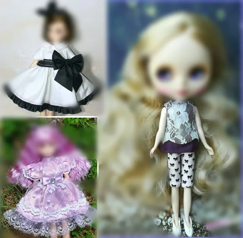 

Newest Doll Dress Fashion Casual Wear Handmade Girl Clothes For blythe licca Doll DIY Toys Baby Doll