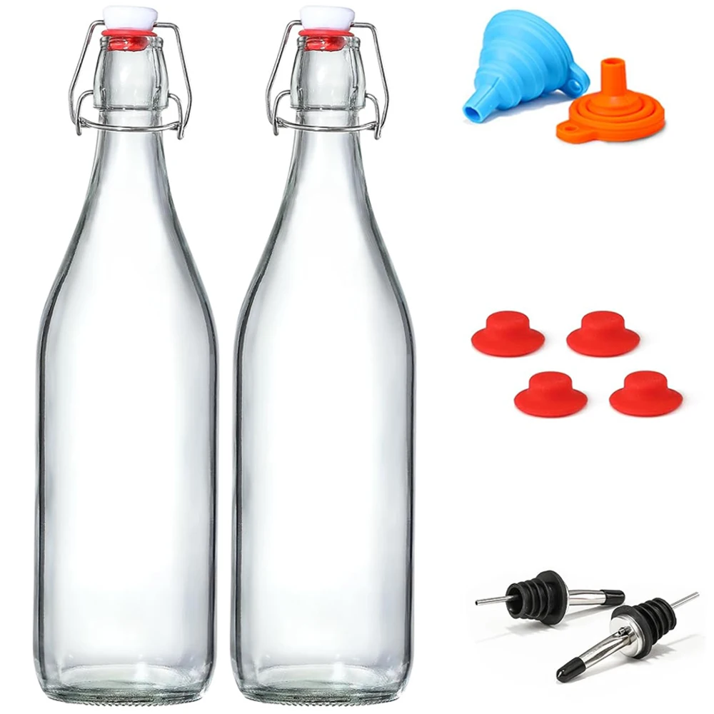 Supreme SWING TOP BOTTLE ガラス ボトル 1ℓ 2セット Supreme Swing Top 1.0L Bottle (Set Of 2) Clear IN HAND Ship