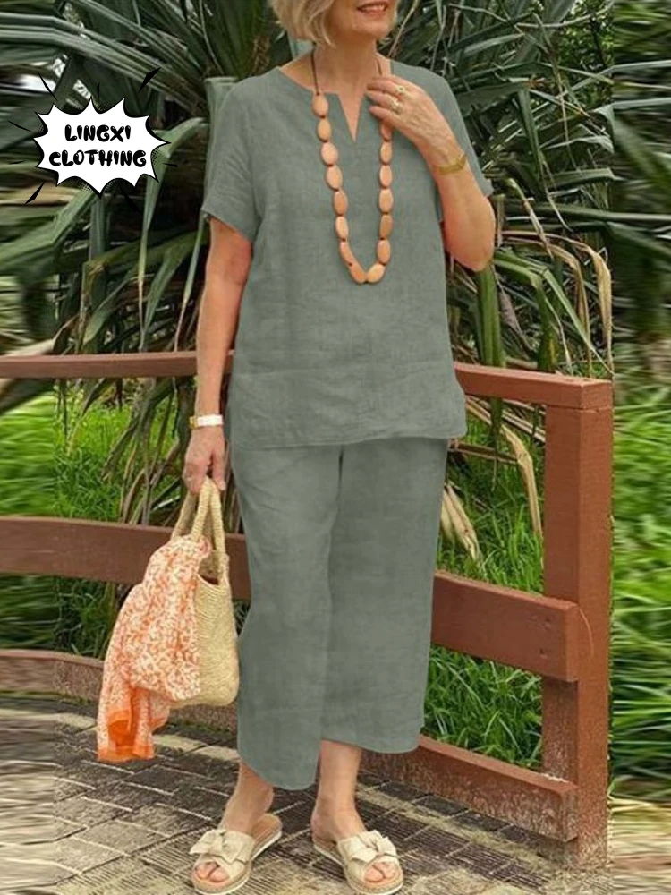 Alaurbeauty Loungewear Set Damen 2-teilig - Plissee Bluse & Weite Hose