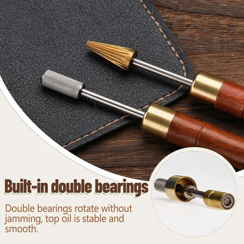 2Pcs Leather Edge Dye Pens, Leather Edge Roller Pen Applicator, Printing Tools For Craft DIY Work
