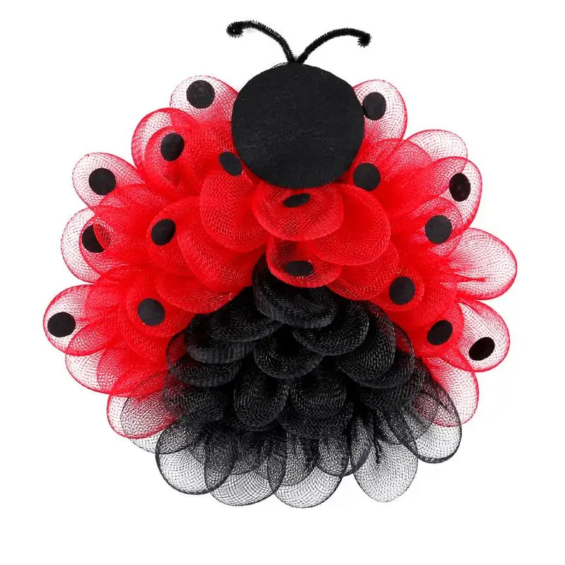 

Ladybug Door Wreath Decor Multifunctional Rustic Farmhouse Spring Door Hanger Artificial Home Decorations for Wedding Wall Porch