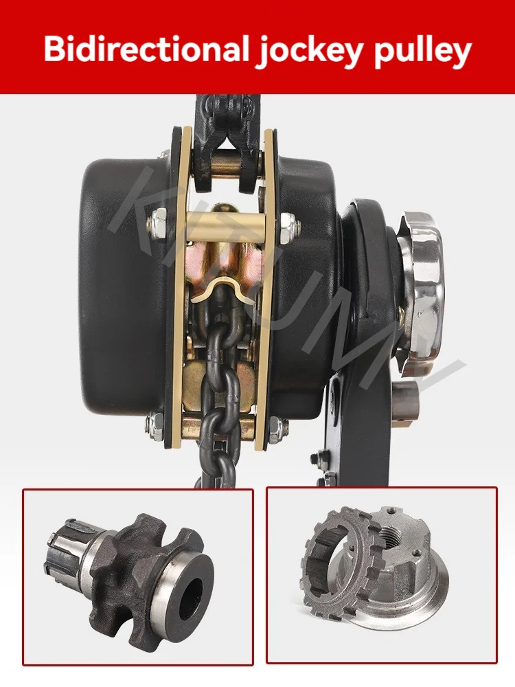 1 T Pulling Wrench Hoist Manual Lifting Chain Hoist Hand Chain Hook Portable Lever Block inverted Tightener