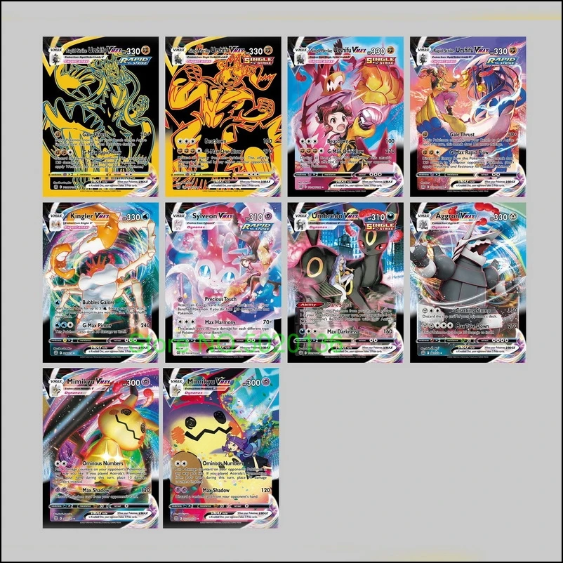54 Pcs English V Pokemon Cards Brilliant Stars Booster Box V Max Trading Card V Star Game