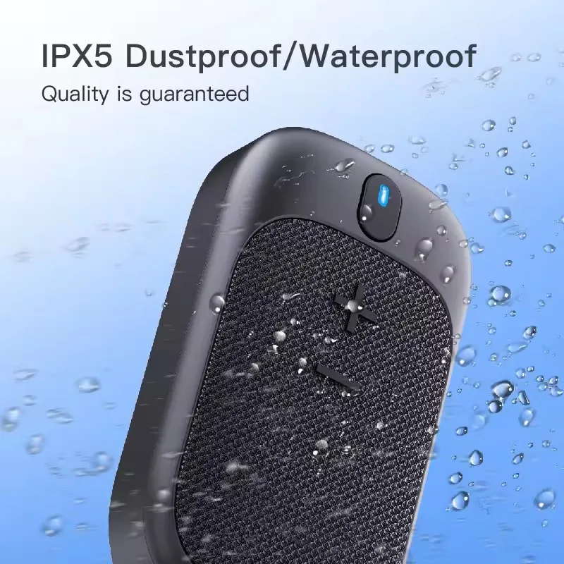 Portable Mini Bluetooth Speaker Built-in Microphone Clip Magnetic Bike Golf Waterproof Wearable for Outdoor Sports