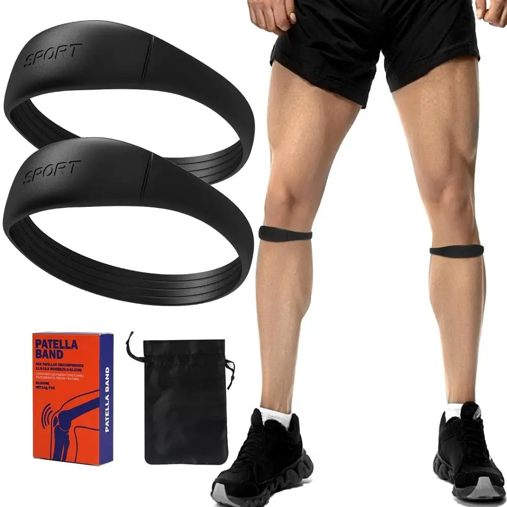 Portable Patella Tendon Knee Straps Flexible Patella Knee Strap Silicone Sports Support Band Pain Relief Support Brace