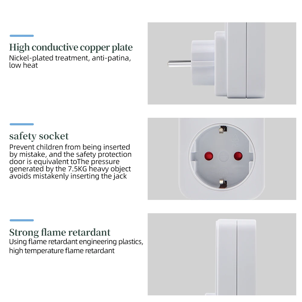 Programmable Countdown Timer Socket Electrical Intelligent 6HR Socket for USB Interface Switch with EU US UK FR Plug 5
