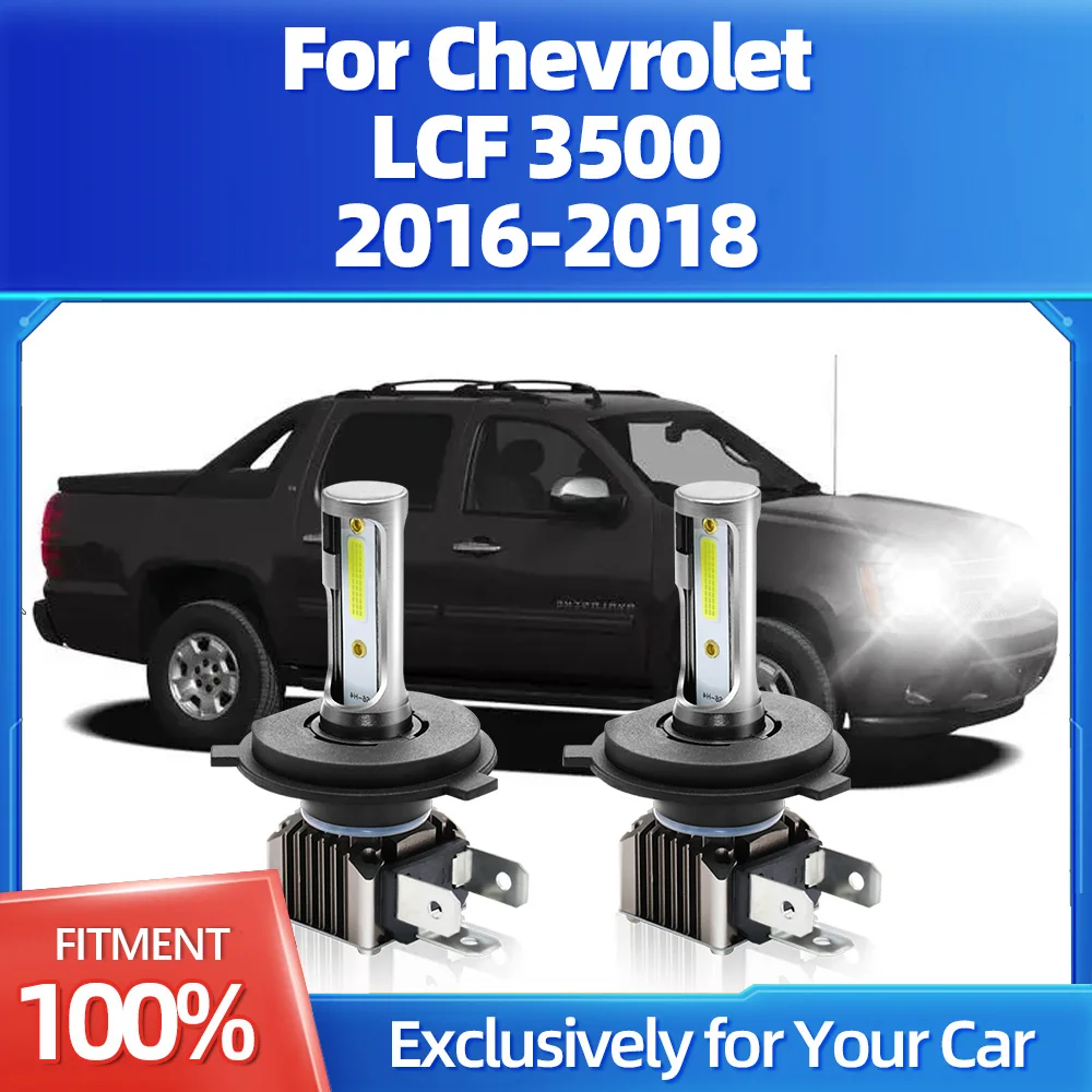 

2Pcs LED Headlight 18000LM High Quality 6000K Plug-N-Play Auto Lights Lamps Upgrade For Chevrolet LCF 3500 2016 2017 2018