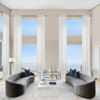 Custom Made 400CM Length Extra Long Living Room Sheer Curtain Drape 450CM High Ceiling Window Tulle Bedroom Curtain 1