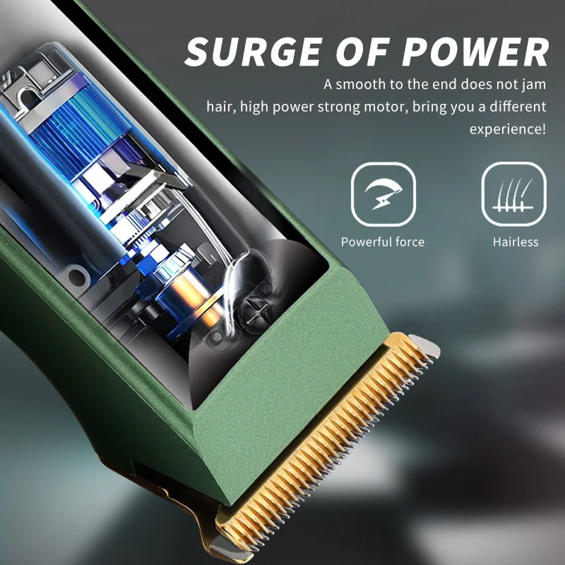 WAIKIL Professional Men's hair clipper New Multi functional Beard Barber USB Charging Portable Cordless Hair Trimmer 4