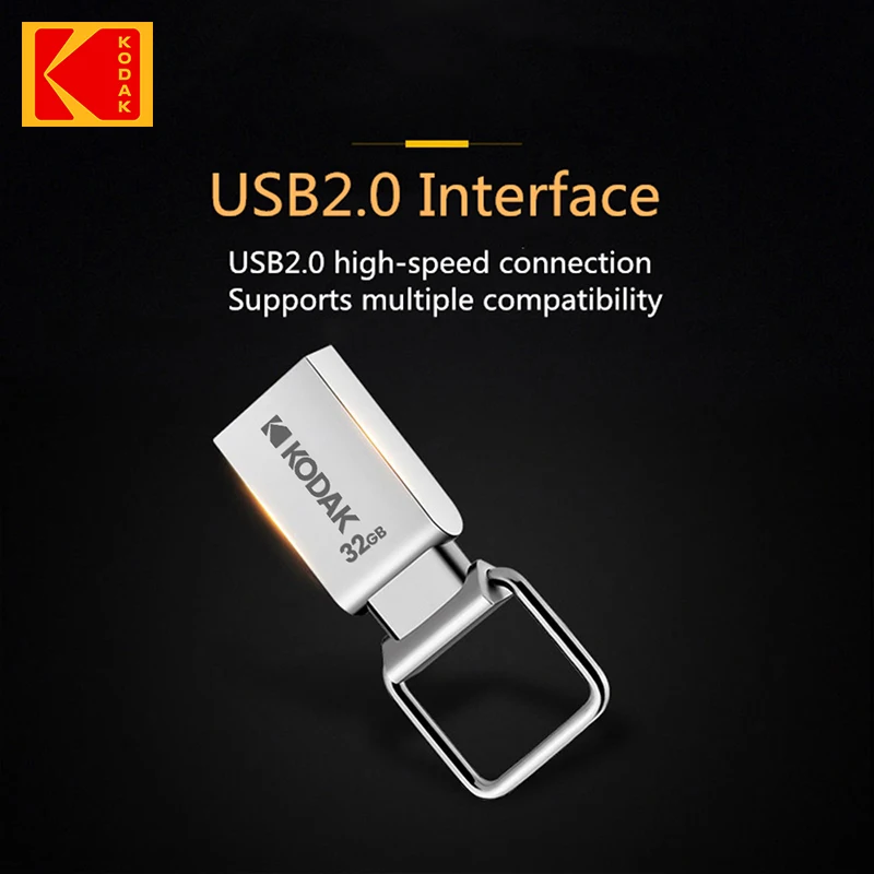 KODAK K112 Super Mini Metal USB Flash Drive 64GB/32GB USB2.0 Flash Disk Flash Pendrive Memory Stick Pen Drive Car Key