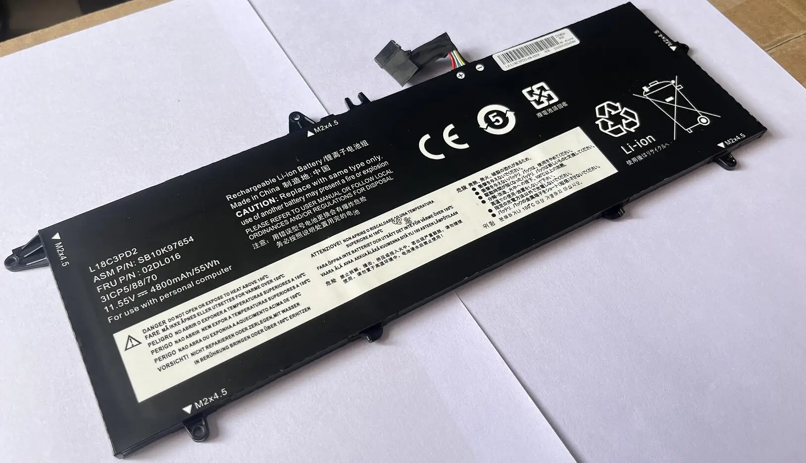 Lenovo-thinkpad Bateria do Portátil L18m3pd1 L18c3pd2 T14s T490s Série T495s L18c3pd1 L18l3pd1 L18m3pd2 02dl013 02dl01 - Imagem 5