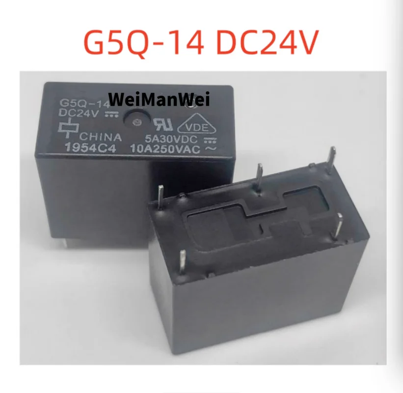 10개 새 원본 5핀 10A 릴레이 G5Q-1/14-Eu/Ha-7 Dc12V/22V/24V 33Fc