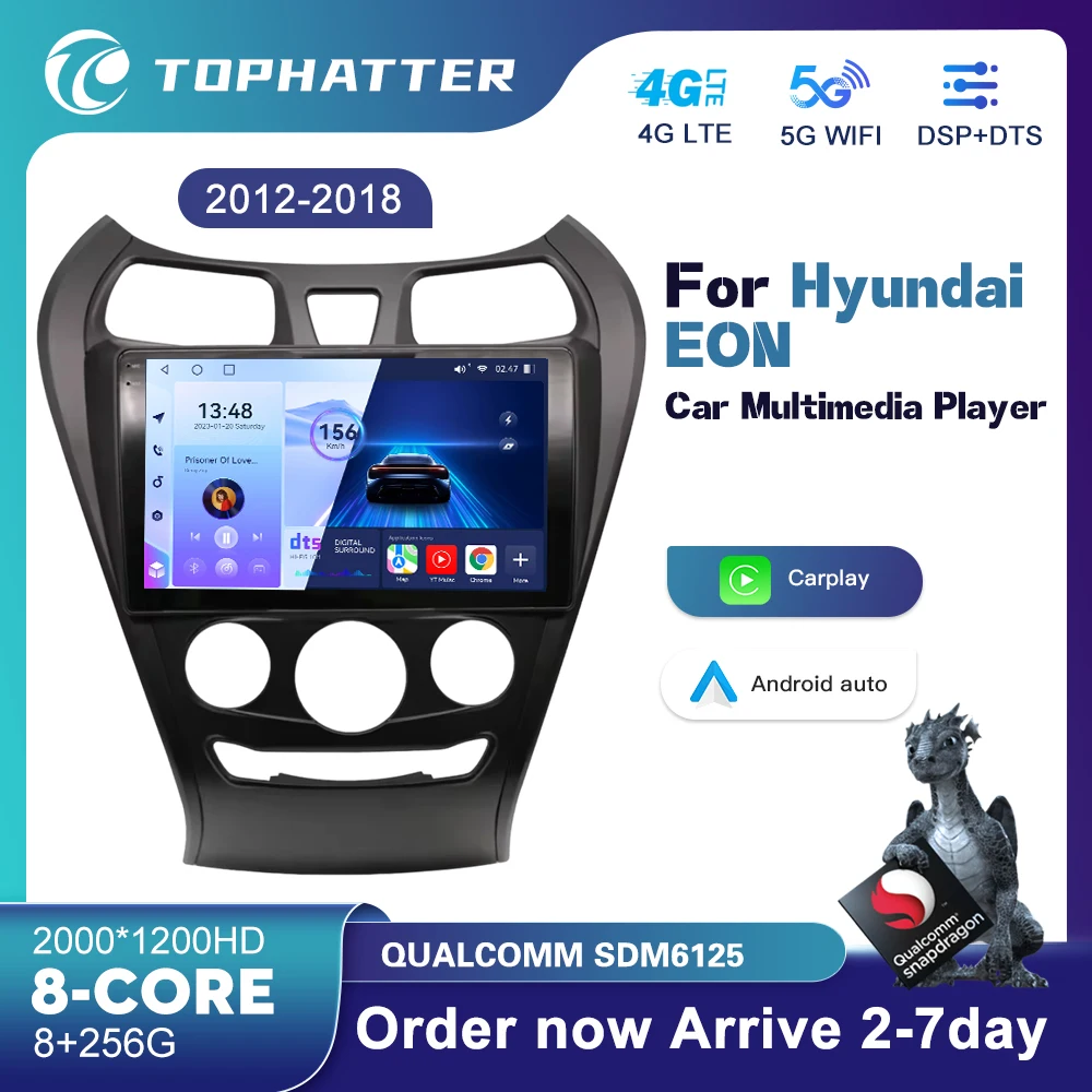 

For Hyundai EON Santro Atos 2012-2018 Car Radio Multimedia Android Video 4G WIFI BT GPS Player With Screen