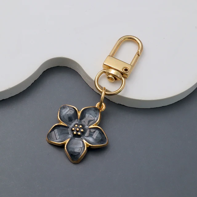 20 Porte-clés Fleur De Cerisier En Résine - Mini Charmes Mignons Colorés - Pour Sacs, Trousses, Cadeaux