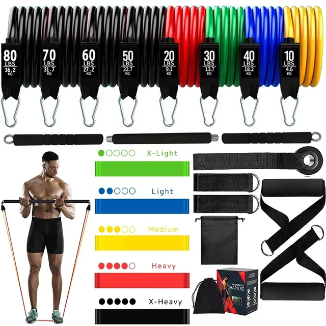 Pilates Equipment Set Work Out Equipment For Home Fitness And Gym Equipment  With Resistance Bands Multifunctional Pilates Bar - AliExpress