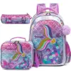 Meetbelify Mermaid Backpack for Girls Backpack with Lunch Box Set for Elementary Student Kids School Bag for Girls Ages 5-8Year 1