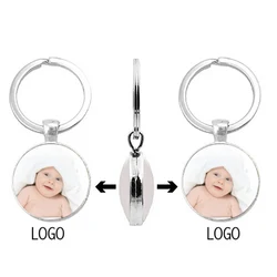 Double-Sided Personalized Pendant Baby'S Custom Keychain Photo Mom Dad Grandparents' Parents Love A Gift For Family Member