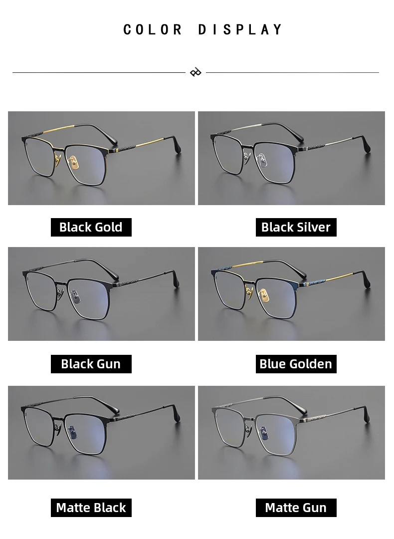Titanium Reading Glasses - Ultralight Square Frame With Photochromic Lenses