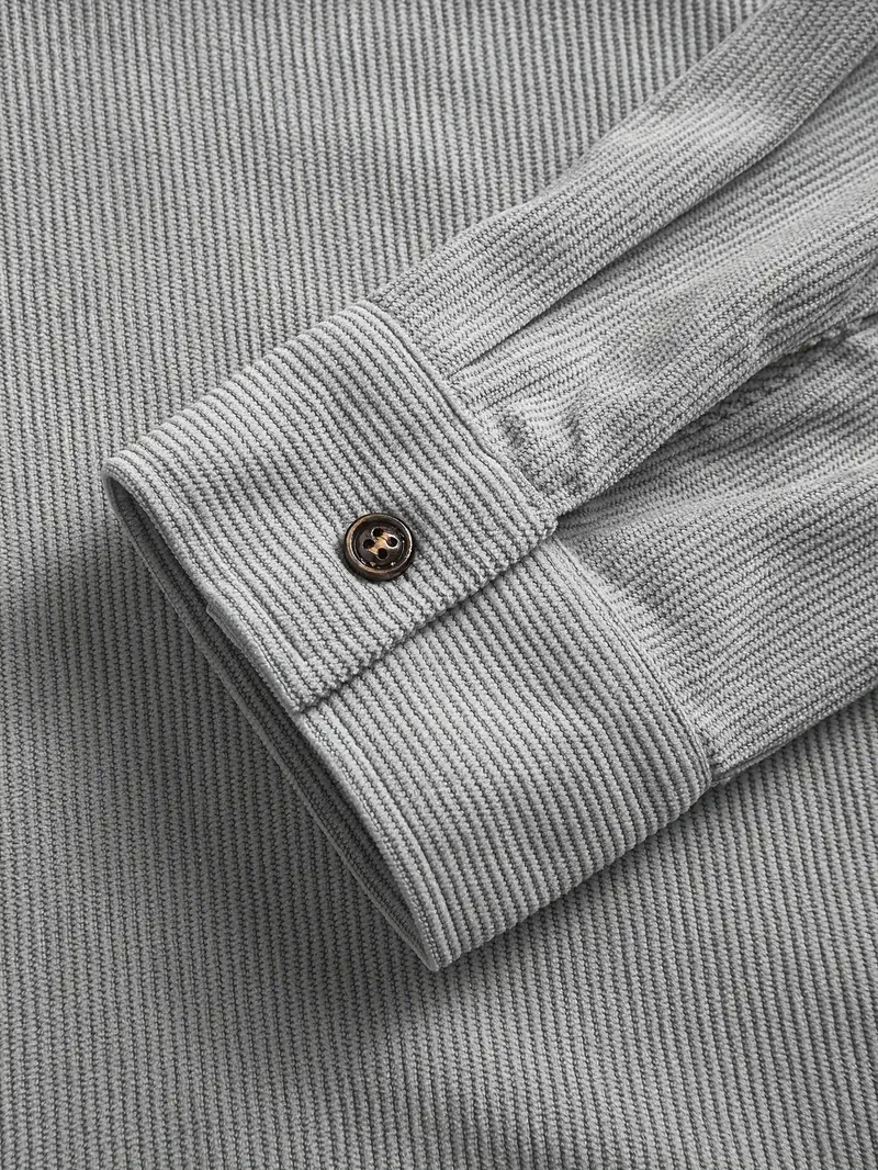 men's trendy corduroy shirt jacket spring autumn vintage hong kong style fashion outerwear for gentlemen Men's Trendy Corduroy Shirt Jacket Spring Autumn Vintage Hong Kong Style Fashion Outerwear for Gentlemen 4