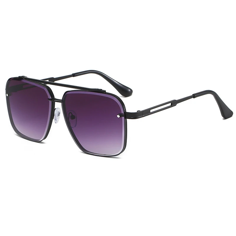 Luxury Metal Square Aviator Sunglasses - Unisex Fashion & Travel Shades