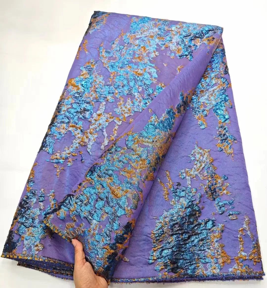 African Brocade Lace Fabric Fashion Nigerian Brocade Lace French Jacquard embroidery for Diy Sew Party Cloth brocade lace fabric