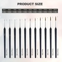 11Pcs Premium Miniature Fine Detail Paint Brushes Set Mini Tiny Paint Brush Thin Tip Paint Brushes For Oil Watercolor Acrylic 2