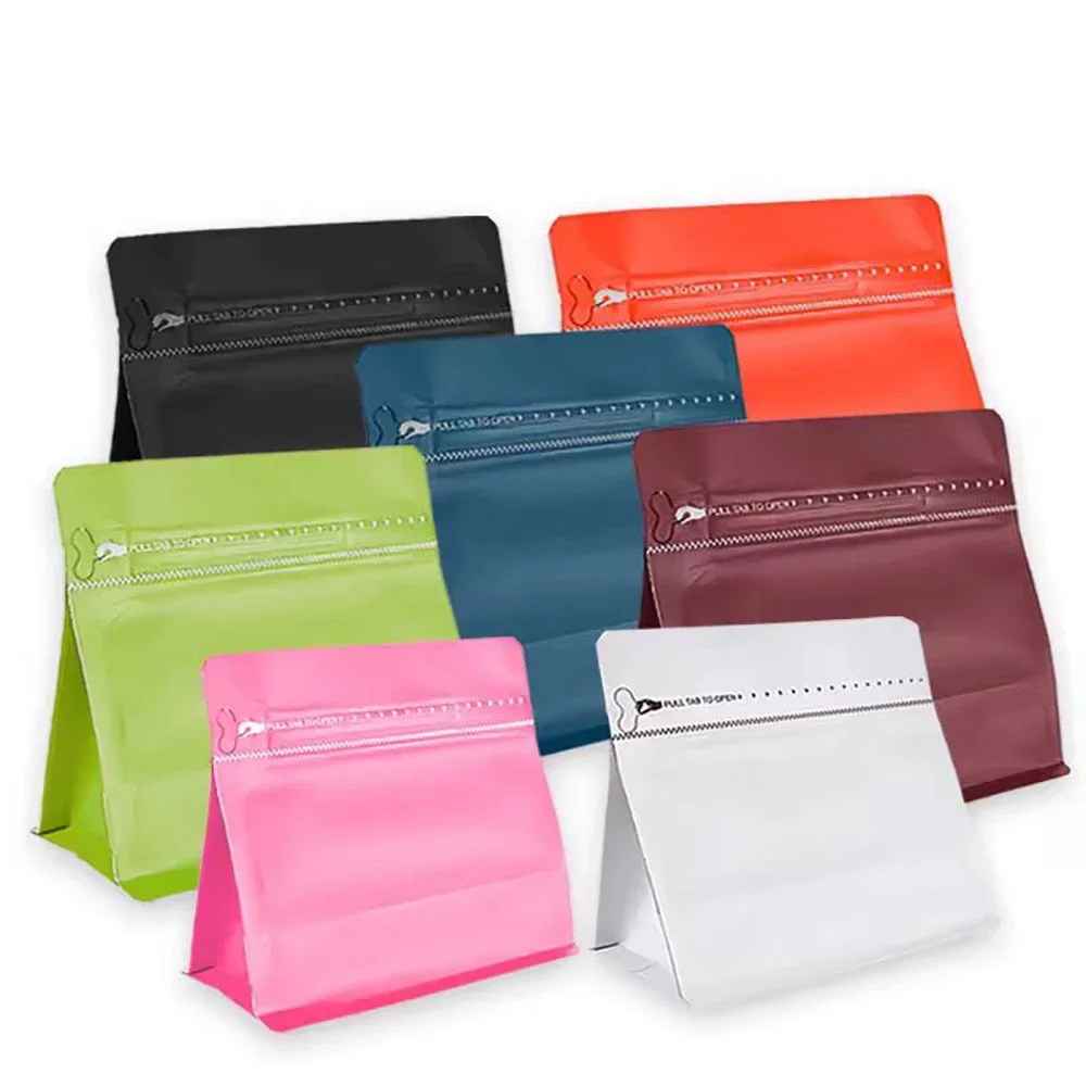 50pcs Heat Seal Plastic 150g 250g 500g 1kg Coffee Bean Bag Custom Print Stand Up Pouch Snack Aluminum Foil Smell Proof Mylar Bag 2
