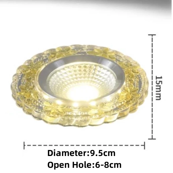 Diameter:9.5cm Cut Hole:6-8cm 3W Ultra Slim Round Concealed Color phantom LED Panel Light Acrylic Downlight indoor light