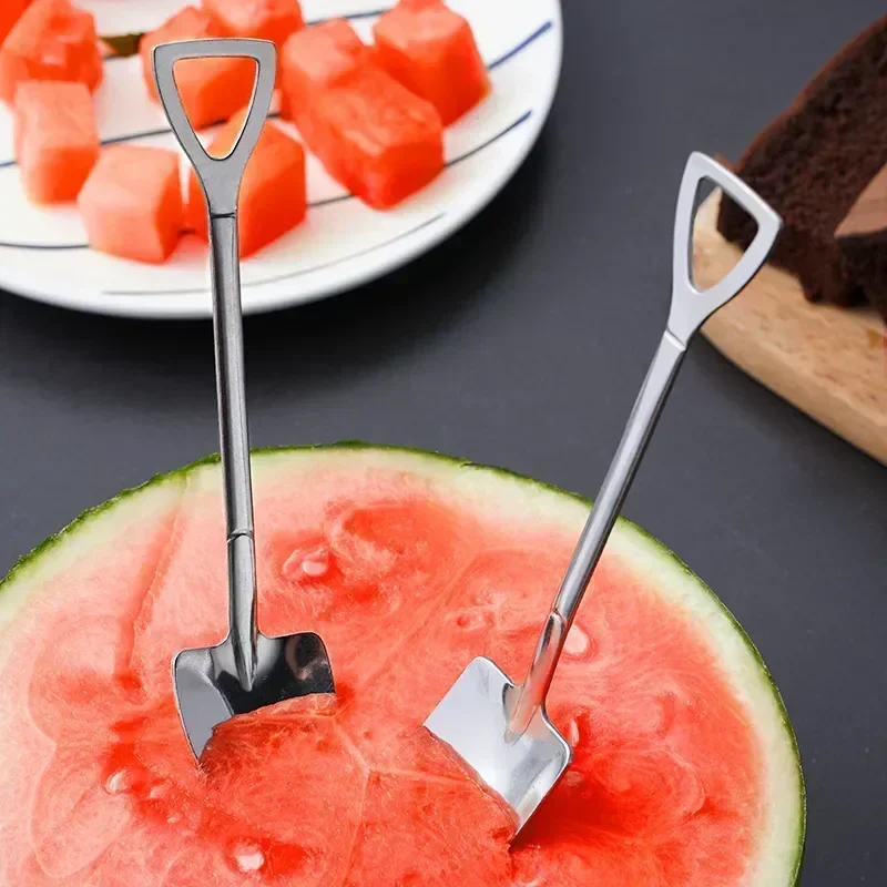Stainless Steel Coffee Spoon Creative Fruit Ice Cream Dessert Shovel Spoons Multi-purpose Teaspoon Kitchen Tableware cutlery set western style cutlery set picnic cutlery set stainless steel cutlery set