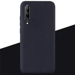 Sleek TPU Silicone Soft Back Bumper Case for Huawei P Smart Pro/Y9S (Black)