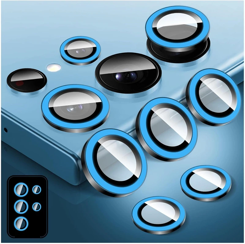 Luminous Metal Ring Glass Camera Lens Protector - Night Light Series