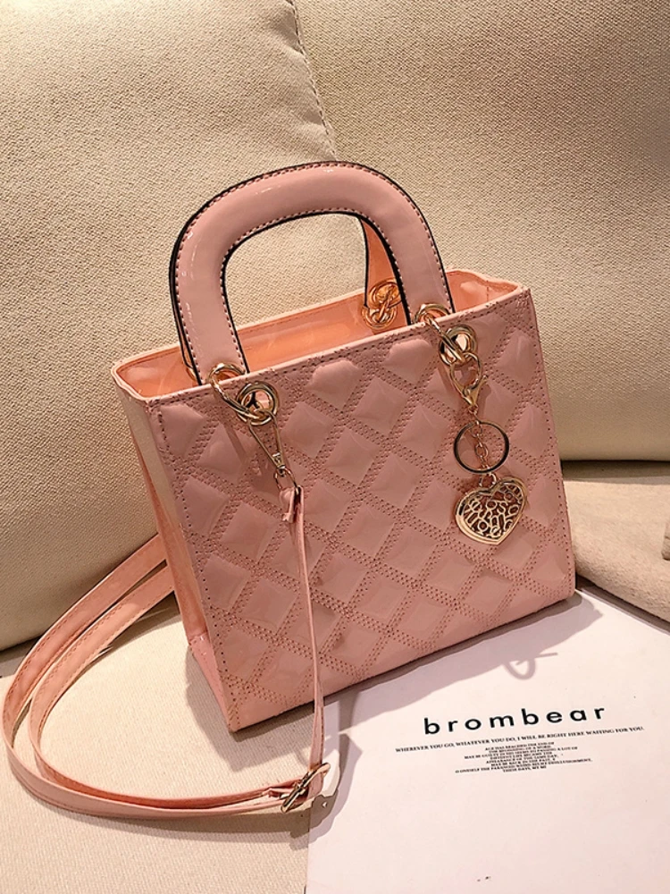 حقيبة يد ماسية للنساء من مادة PU ، حقيبة كتف مشرقة...