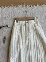 Thiened Cotton f Skirt Women's Retro Artistic Simple Match Mid-Length Cotton Skirts Commute Sle  And Pear Body pes - Image 2