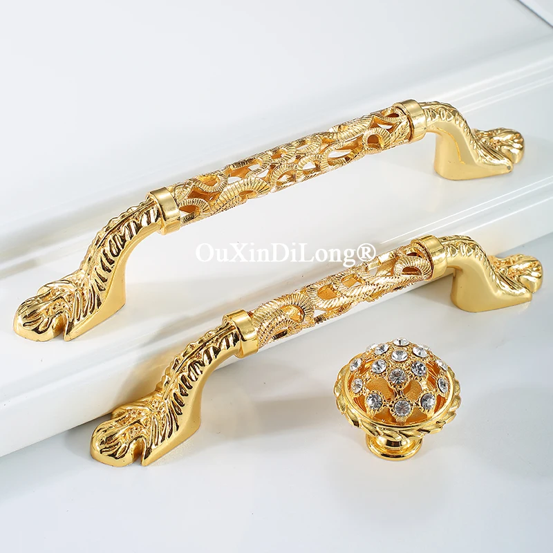 

Beauty Luxury 4PCS Zinc Alloy Hollow Furniture Handles Drawer Pulls Cupboard Wardrobe Kitchen Shoe TV Wine Cabinet Pulls Knobs